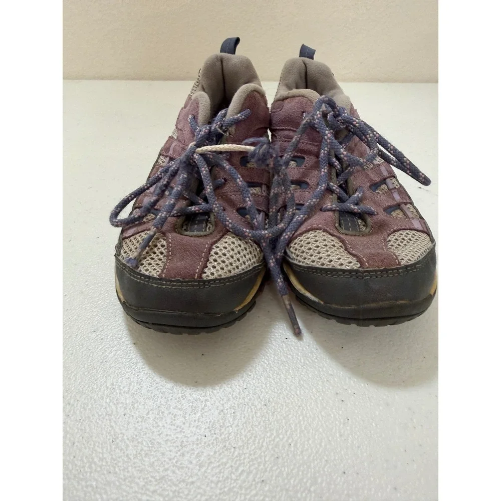 Merrell Kids Purple Gray Suede Mesh Low‎ Top Hiking Shoes Sneakers Size 1